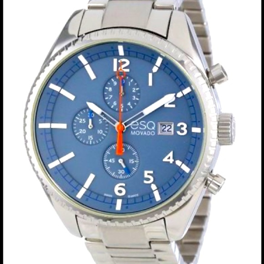 ESQ Movado Men’s 07301428 esq CATALYST tm Slate-Tone Dial Chronograph Watch